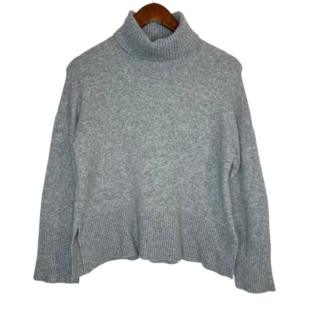 J. Crew Turtleneck Sweater in Supersoft Yarn Size XS‎ Gray Wool Alpaca Classic